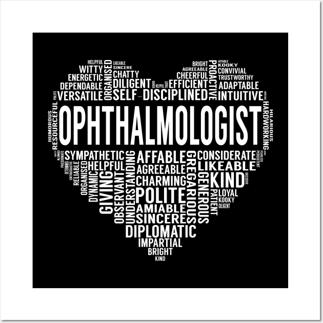 Ophthalmologist Heart Wall Art by LotusTee